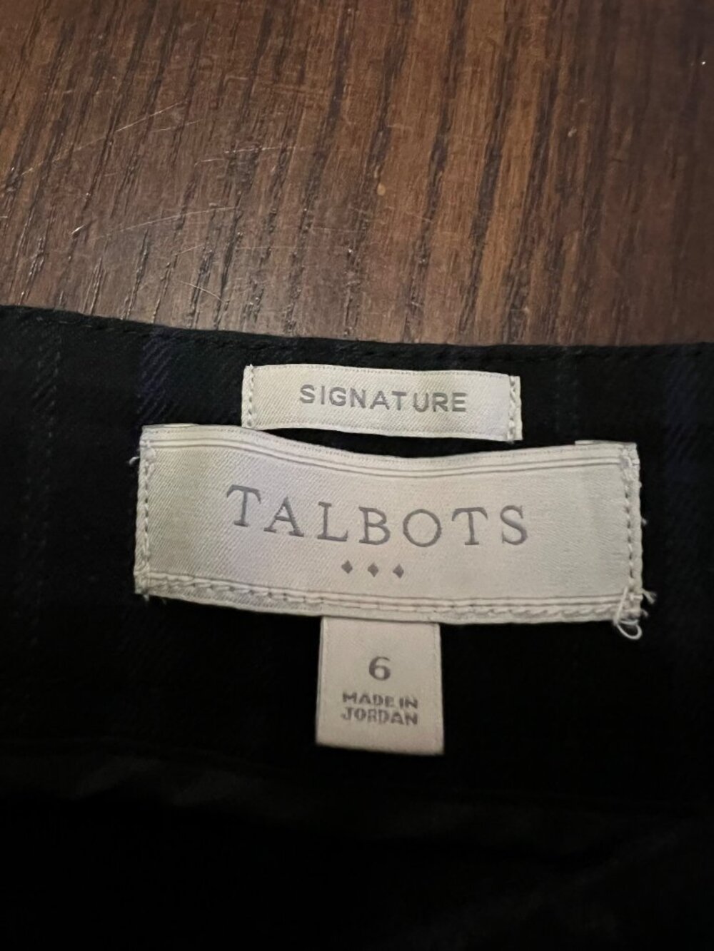 Talbots Signature Green Plaid Flat Front Pants Tartan Holiday 6 Straight Leg - Picture 4 of 8